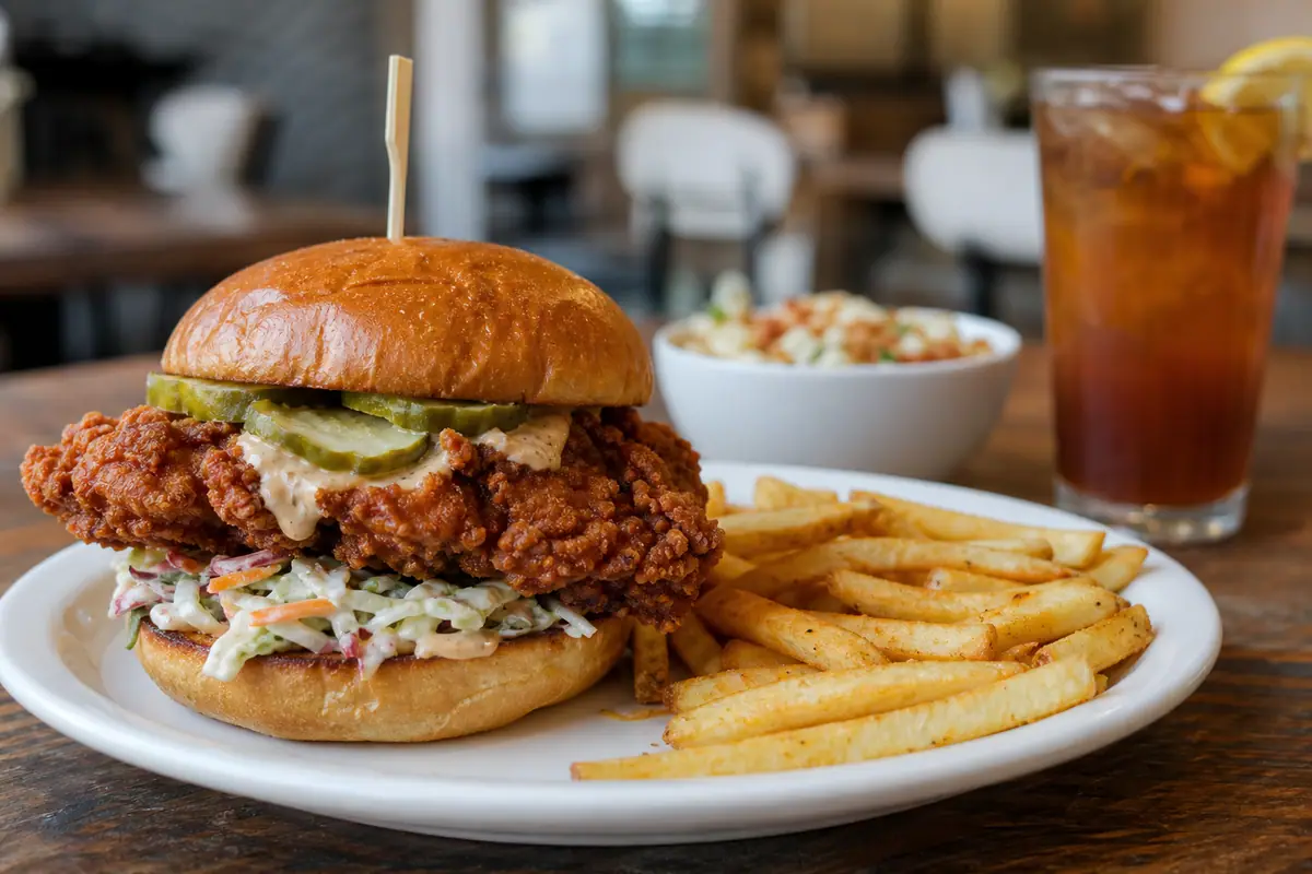 Photoreal dining scene representing Roaming Rooster in Washington, DC